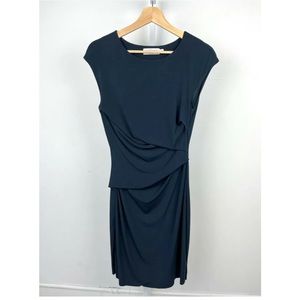 VELVET by Graham and Spencer Cap Sleeve navy midi dress